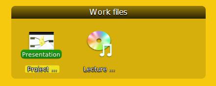 Bookmarks displayed in place type container.