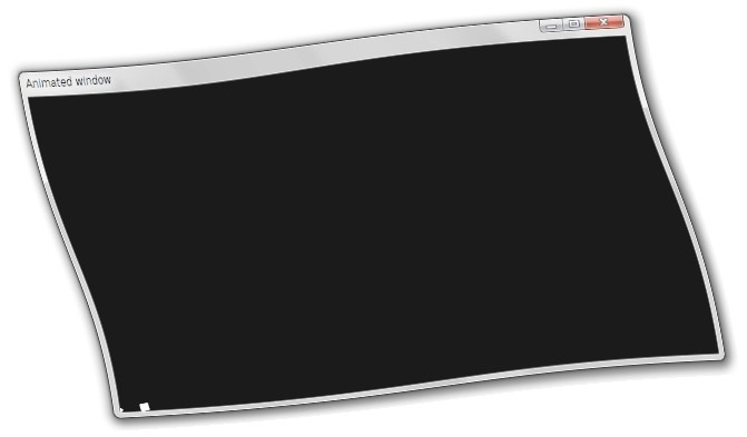 Window is being twirled out while minimized.