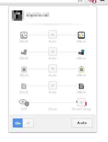 Nimi Web Cleanser — page shield settings popup of mainline branch