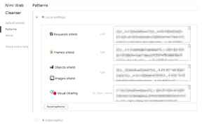 Nimi Web Cleanser — pattern settings of mainline branch